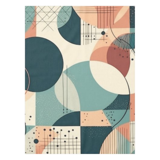 ミニマル抽象芸術シームレスパターン – 幾何学的(2) テーブルクロス (正面)