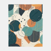 ミニマル抽象芸術シームレスパターン – 幾何学的(3) フリースブランケット (正面)