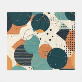 ミニマル抽象芸術シームレスパターン – 幾何学的(3) フリースブランケット (正面(横))