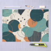 ミニマル抽象芸術シームレスパターン – 幾何学的(3) 薄葉紙 (クラフト)