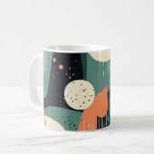 ミニマル抽象芸術シームレスパターン – 幾何学的(4) コーヒーマグカップ (正面左)