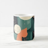 ミニマル抽象芸術シームレスパターン – 幾何学的(4) コーヒーマグカップ (中央)