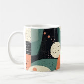 ミニマル抽象芸術シームレスパターン – 幾何学的(4) コーヒーマグカップ (左)