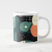 ミニマル抽象芸術シームレスパターン – 幾何学的(4) ジャンボコーヒーマグカップ (右)