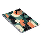 ミニマル抽象芸術シームレスパターン – 幾何学的(4) ノートブック (右側)