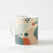 ミニマル抽象芸術シームレスパターン – 幾何学的(5) コーヒーマグカップ (正面左)