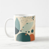 ミニマル抽象芸術シームレスパターン – 幾何学的(5) コーヒーマグカップ (左)