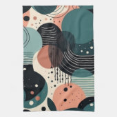 ミニマル抽象芸術シームレスパターン – 幾何学的(8) キッチンタオル (縦)