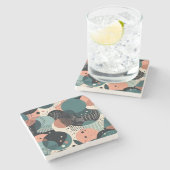 ミニマル抽象芸術シームレスパターン – 幾何学的(8) ストーンコースター (横)