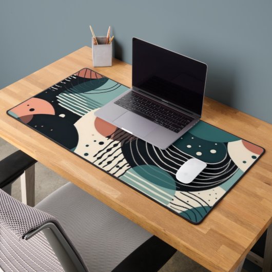 ミニマル抽象芸術シームレスパターン – 幾何学的(8) デスクマット (オフィス2)