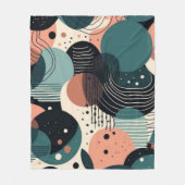 ミニマル抽象芸術シームレスパターン – 幾何学的(8) フリースブランケット (正面)