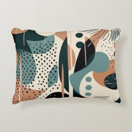 ミニマル抽象芸術シームレスパターン – 幾何学的(9) アクセントクッション (正面)