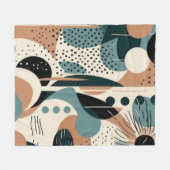 ミニマル抽象芸術シームレスパターン – 幾何学的(9) フリースブランケット (正面(横))