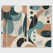 ミニマル抽象芸術シームレスパターン – 幾何学的(9) ラッピングペーパー (フラット)