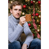 ミニマル抽象芸術テラコッタマウンテン&ボタニカ コーヒーマグカップ