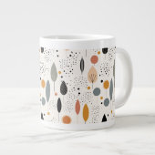 ミニマル抽象芸術ニュートラルパターン装飾用クッション ジャンボコーヒーマグカップ (正面右)