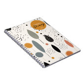 ミニマル抽象芸術ニュートラルパターン装飾用クッション ノートブック (右側)