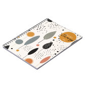 ミニマル抽象芸術ニュートラルパターン装飾用クッション ノートブック (左側)