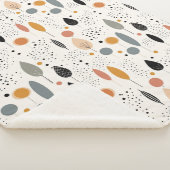 ミニマル抽象芸術ニュートラルパターン シェルパブランケット (3/4)