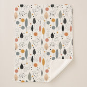 ミニマル抽象芸術ニュートラルパターン シェルパブランケット (正面)