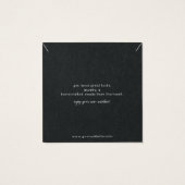 ミニマル抽象芸術ネックレスジュエリーディスプレイカード (裏面)