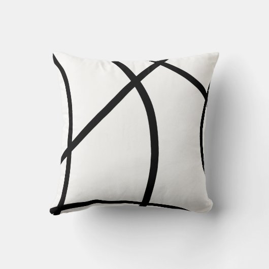 ミニマル抽象芸術パーソナライズされた線 クッション (裏面)