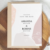 ミニマル抽象芸術フローラ日付の保存 セーブザデート