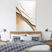 ミニマル抽象芸術フロー質感 キャンバスプリント (インサイチュ (寝室))
