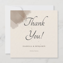 ミニマル抽象芸術ブラシ及びインクサンキューカード サンキューカード