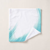 ミニマル抽象芸術ブルーウェーブブラシアート | バスタオルセット (ウォッシュタオル)