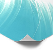 ミニマル抽象芸術ブルーウェーブブラシアート | ポスター (角)