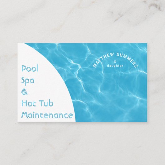 ミニマル抽象芸術プールウォーターリップルオセアニア 名刺 (正面)