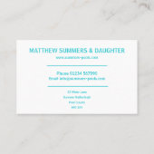 ミニマル抽象芸術プールウォーターリップルオセアニア 名刺 (裏面)