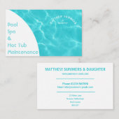 ミニマル抽象芸術プールウォーターリップルオセアニア 名刺 (正面/裏面)