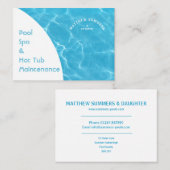 ミニマル抽象芸術プール水リップルマイティ 名刺 (正面/裏面)