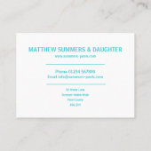 ミニマル抽象芸術プール水リップルマイティ 名刺 (裏面)