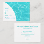 ミニマル抽象芸術プール水リップルマイティ 名刺 (正面/裏面)