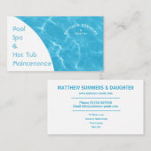 ミニマル抽象芸術プール水リップル米国 名刺 (正面/裏面)