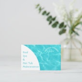 ミニマル抽象芸術プール水リップル英国/ユーロ 名刺 (スタンド正面)