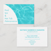 ミニマル抽象芸術プール水リップル英国/ユーロ 名刺 (正面/裏面)