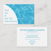 ミニマル抽象芸術プール水リップル英国/ユーロ 名刺 (正面/裏面)