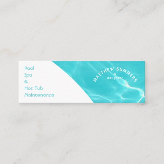 ミニマル抽象芸術プール水リップル スキニー名刺 (正面)