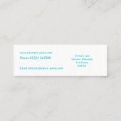 ミニマル抽象芸術プール水リップル スキニー名刺 (裏面)