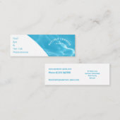 ミニマル抽象芸術プール水リップル スキニー名刺 (正面/裏面)
