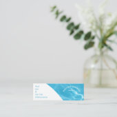 ミニマル抽象芸術プール水リップル スキニー名刺 (スタンド正面)
