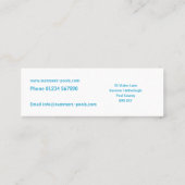 ミニマル抽象芸術プール水リップル スキニー名刺 (裏面)