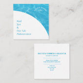 ミニマル抽象芸術プール水リップル スクエア名刺 (正面/裏面)