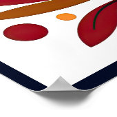 ミニマル抽象芸術ボホフローラ ポスター (角)