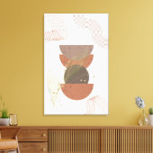 ミニマル抽象芸術ボーホデザイン キャンバスプリント (インサイチュ (リビング))