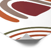 ミニマル抽象芸術ボーホデザイン ポスター (角)